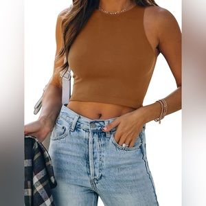 NWT Sexy Sleeveless Racer Back Tank Top, 2XL